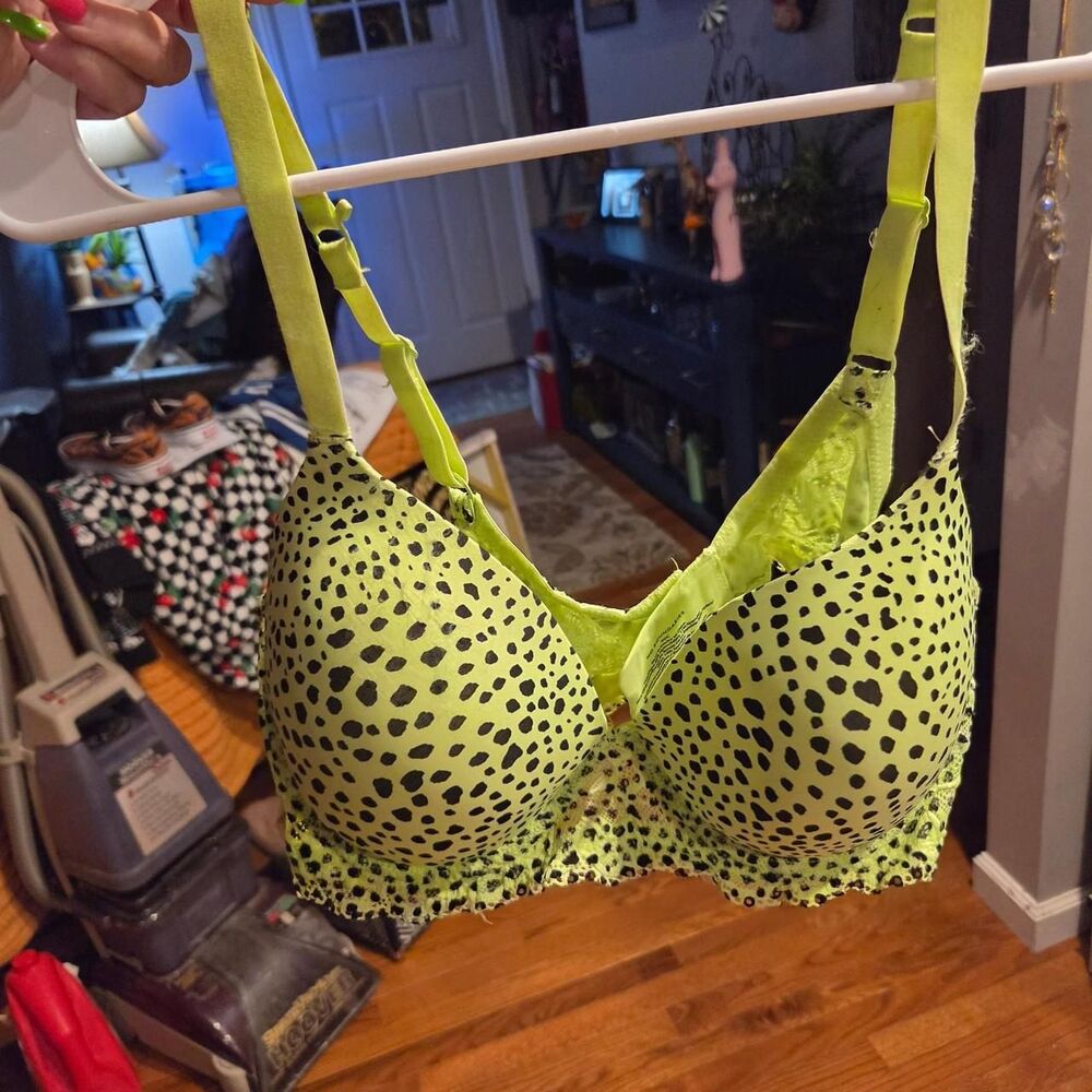 No-boundaries Women's Green and Black Bra